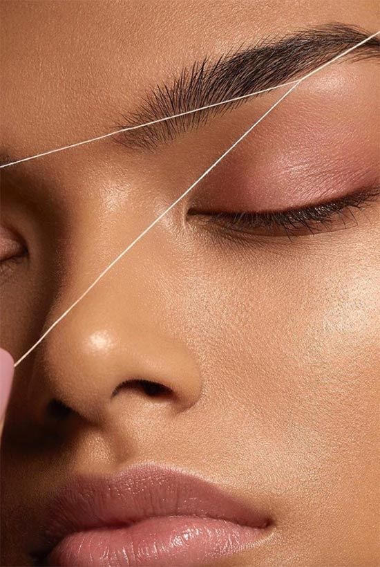 Eyebrow threading